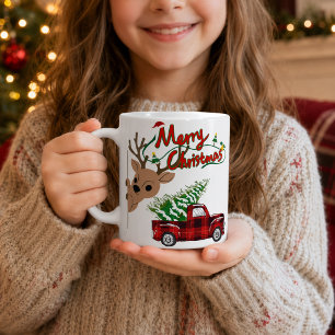 De Café Caneca Personalizada Natal Rudolf