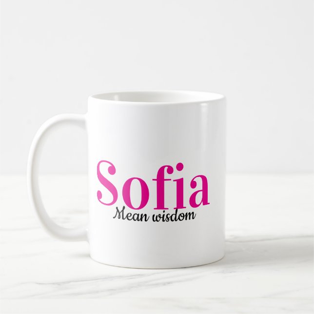 De Café Caneca Personalizada Nome e Significado Presente I (Esquerda)