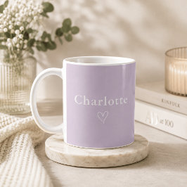 De Café Caneca Personalizada Nome Minimalista