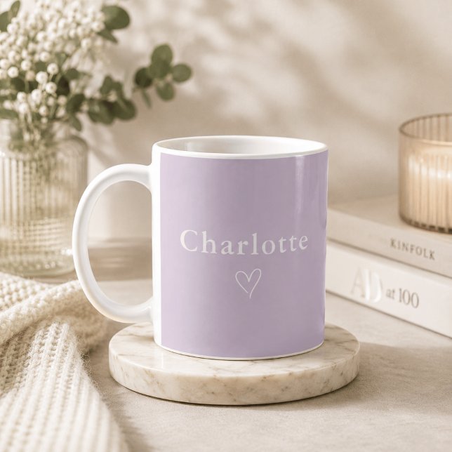 De Café Caneca Personalizada Nome Minimalista (Criador carregado)