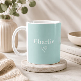 De Café Caneca Personalizada Nome Minimalista