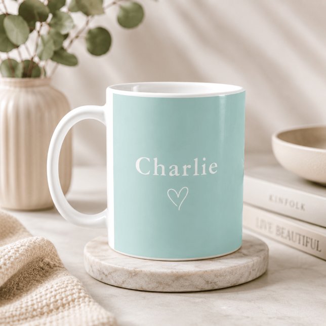 De Café Caneca Personalizada Nome Minimalista (Criador carregado)