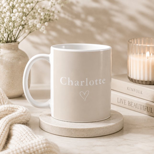 De Café Caneca Personalizada Nome Minimalista (Criador carregado)