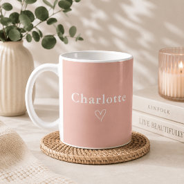 De Café Caneca Personalizada Nome Minimalista