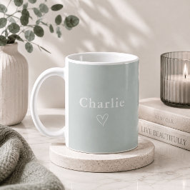 De Café Caneca Personalizada Nome Minimalista