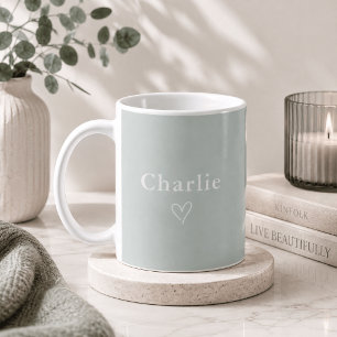 De Café Caneca Personalizada Nome Minimalista