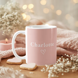 De Café Caneca Personalizada Nome Minimalista