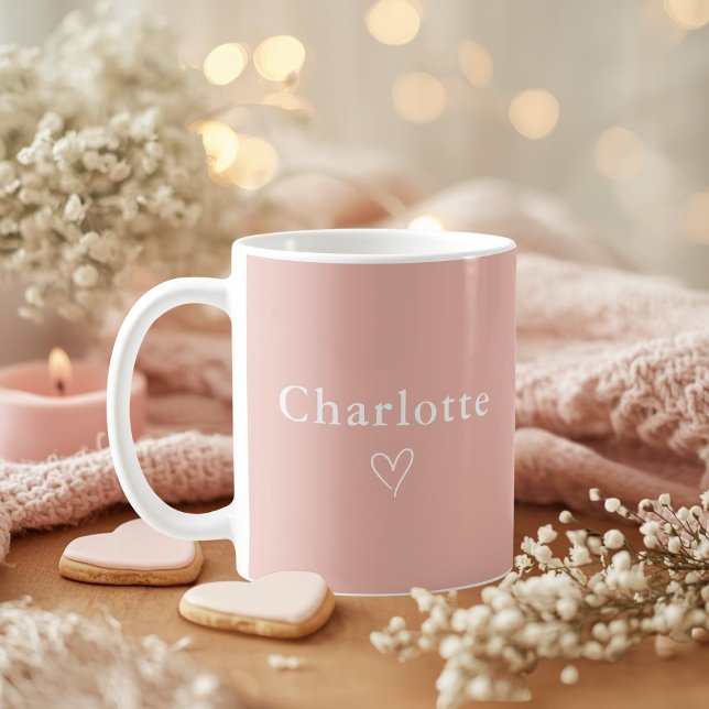 De Café Caneca Personalizada Nome Minimalista (Criador carregado)