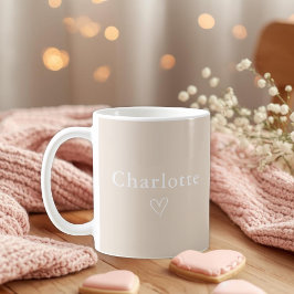 De Café Caneca Personalizada Nome Minimalista