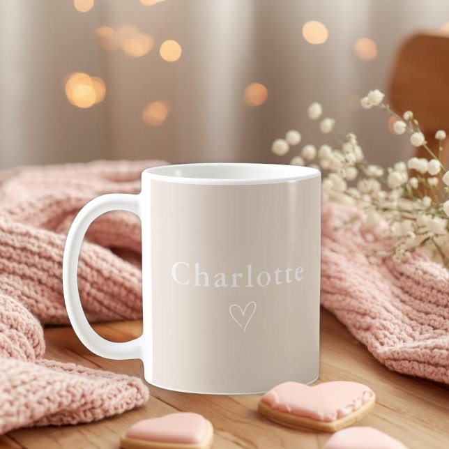 De Café Caneca Personalizada Nome Minimalista (Criador carregado)