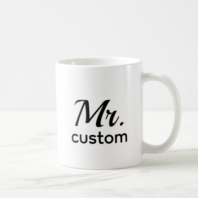De Café Caneca Personalizada Nome Mr – Minimalista Clássic (Direita)