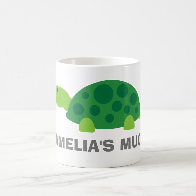 De Café Caneca personalizada para crianças com tartaruga v (Centro)