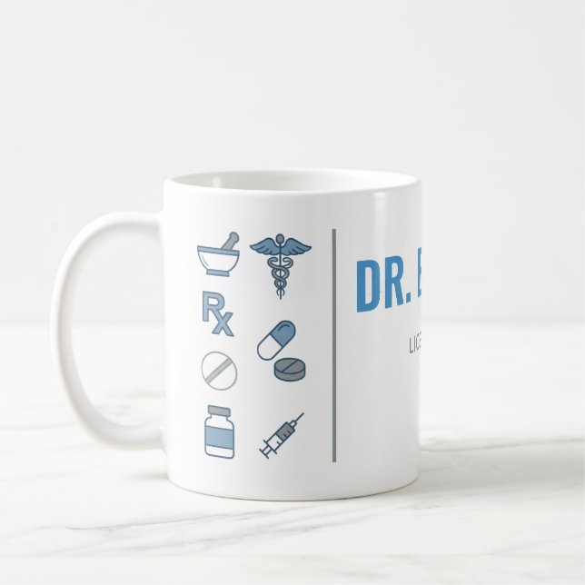 De Café Caneca Personalizada para Farmacêutico | Layout Mo (Esquerda)