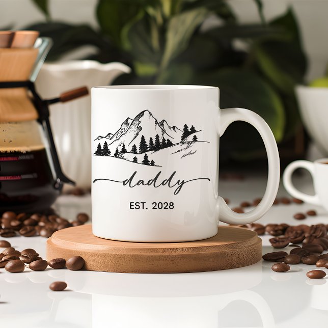 De Café Caneca Personalizada para Papai – Presentes para P (personalized dad mug, minimalist dad mug, papa coffee mug, dad gift mug, new dad mug,)