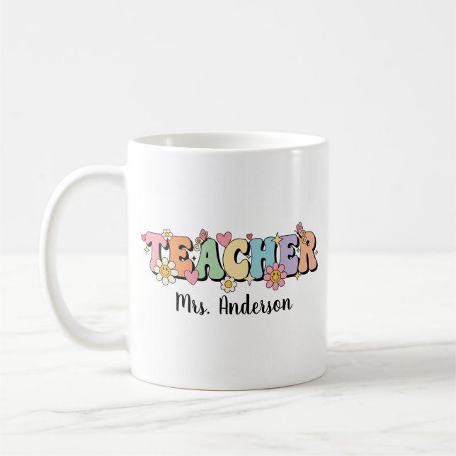 De Café Caneca Personalizada para Professor, Agradecimento (Esquerda)