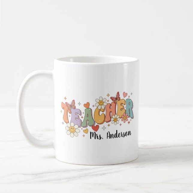 De Café Caneca Personalizada para Professor, Agradecimento (Esquerda)