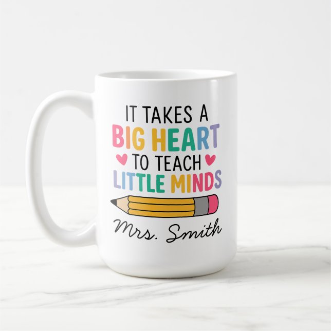 De Café Caneca personalizada para professor, Nome do profe (Esquerda)