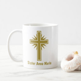 De Café Caneca Personalizada para Professor Religioso Cruz