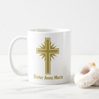 De Café Caneca Personalizada para Professor Religioso Cruz