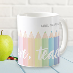 De Café Caneca Personalizada para Professores Live Love Te