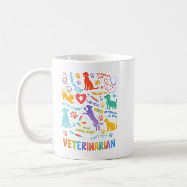 De Café Caneca Personalizada para Veterinário | Dia do Méd (Esquerda)
