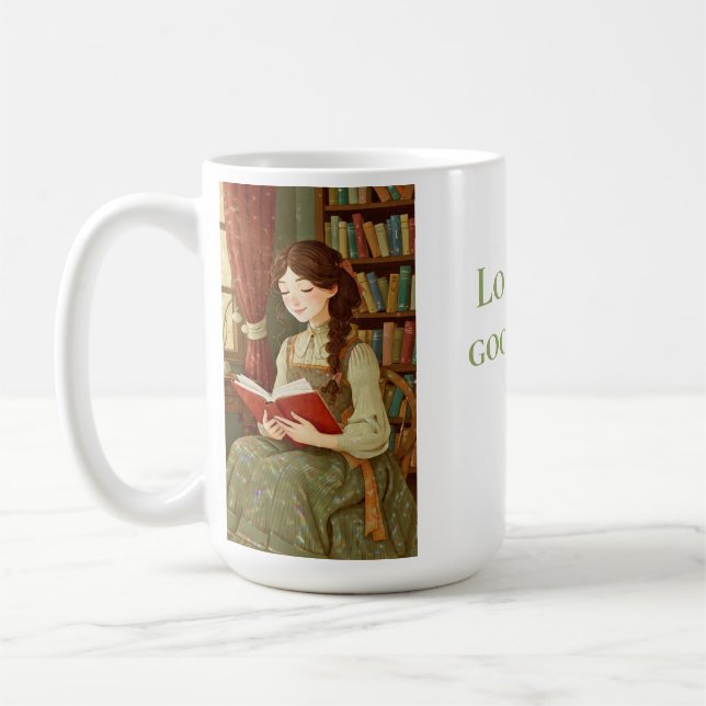 De Café Caneca Personalizada “Perdida num Bom Livro” (Esquerda)