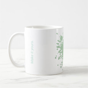 De Café Caneca Personalizada Planta Verde Pastel – Faça a