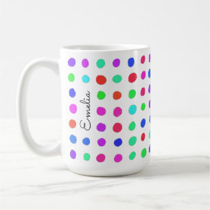De Café Caneca personalizada pontos tirada mão