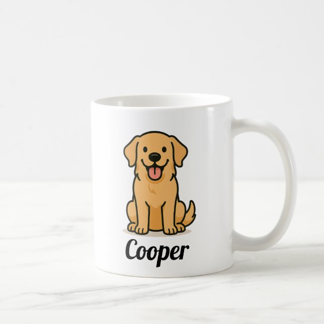 De Café Caneca Personalizada - Presente para o Retriever d (Direita)