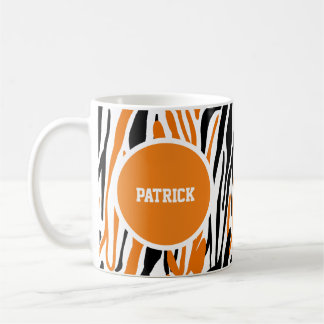 De Café Caneca Personalizada Preto e Laranja com Impressão