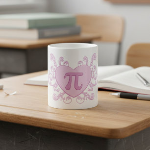 De Café Caneca Personalizada Rosa Número Pi Fofa