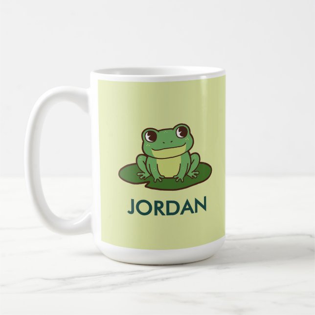 De Café Caneca Personalizada Sapo Verde Fofo (Esquerda)