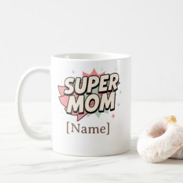 De Café Caneca Personalizada Super Mãe Estilo Quadrinhos