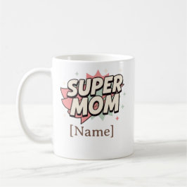 De Café Caneca Personalizada Super Mãe Estilo Quadrinhos