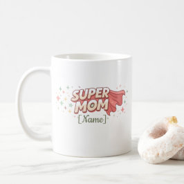 De Café Caneca Personalizada Super Mãe História em Quadrin
