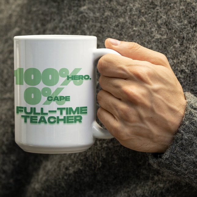 De Café Caneca personalizável 100% Herói 0% Cape para prof (Criador carregado)