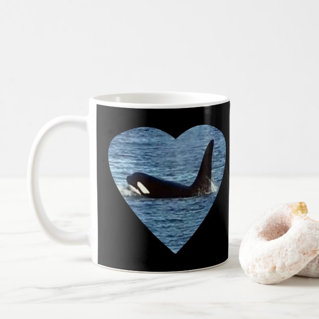 De Café Caneca personalizável da Baleia Assassina Orca Aqu (Com Donut)