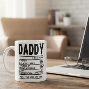 De Café Caneca Personalizável Fatos Nutricionais do Papai