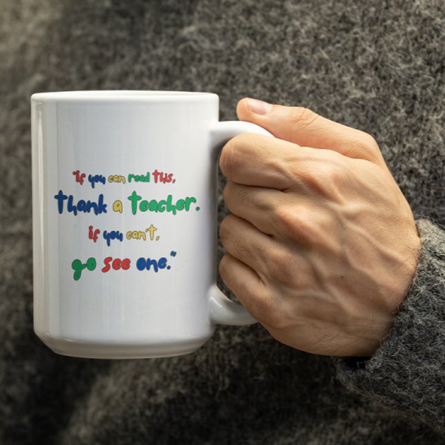 De Café Caneca Personalizável Vá ver um Professor (Criador carregado)