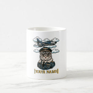 De Café Caneca Piloto Gato Scottish Fold Personalizada P