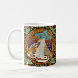 De Café Caneca Pirâmides Espaçonave Alien