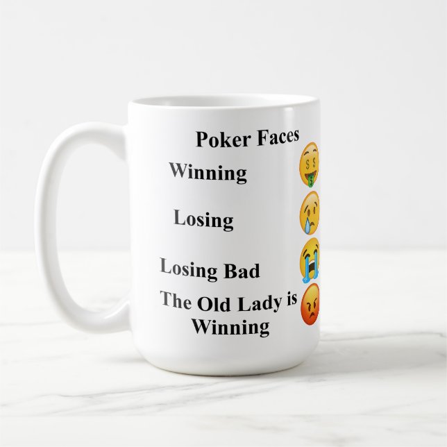 De Café caneca Poker Faces (Esquerda)