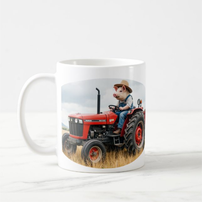 De Café caneca porco em trator (Esquerda)