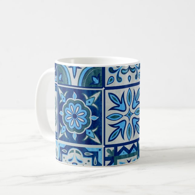 De Café caneca portuguesa Azulejo (Frente Esquerda)
