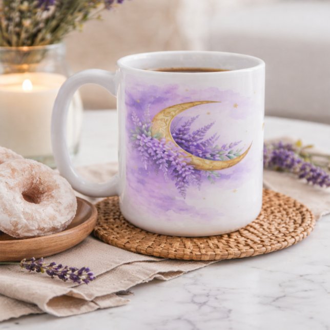 De Café Caneca Presente Lua Lavanda Magia Pura Mamãe (Criador carregado)