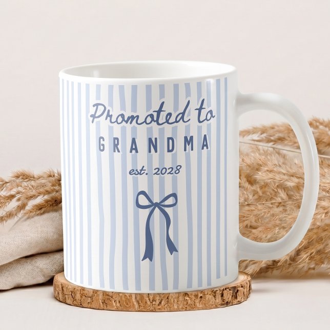 De Café Caneca Presente Nome Listrado Avó Promovida à Coqu (Criador carregado)