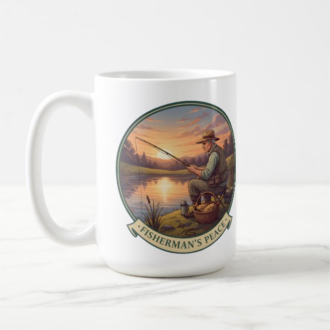 De Café Caneca presente para pescador relaxando (Esquerda)