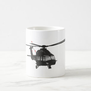 De Café Caneca preta do helicóptero