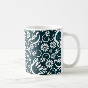 De Café Caneca preto e branco elegante