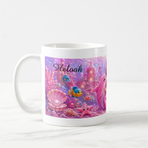 De Café Caneca Princesa Rosabella Sereia Rosa Mágica
